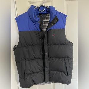 Men’s black and blue vest